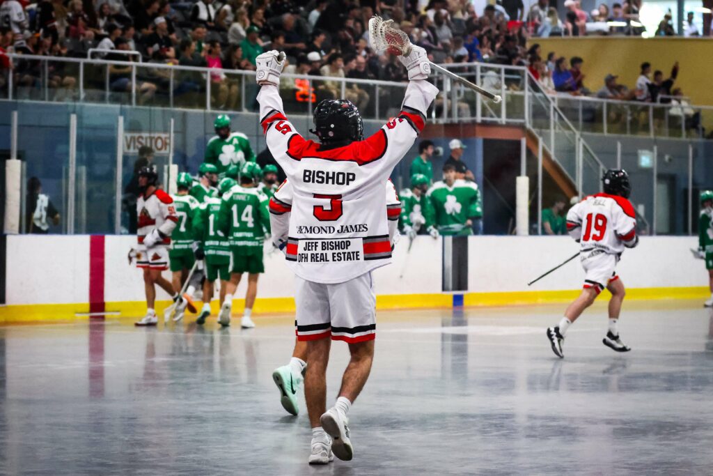 danny bishop son of realtor jeff bishop at lacrosse game